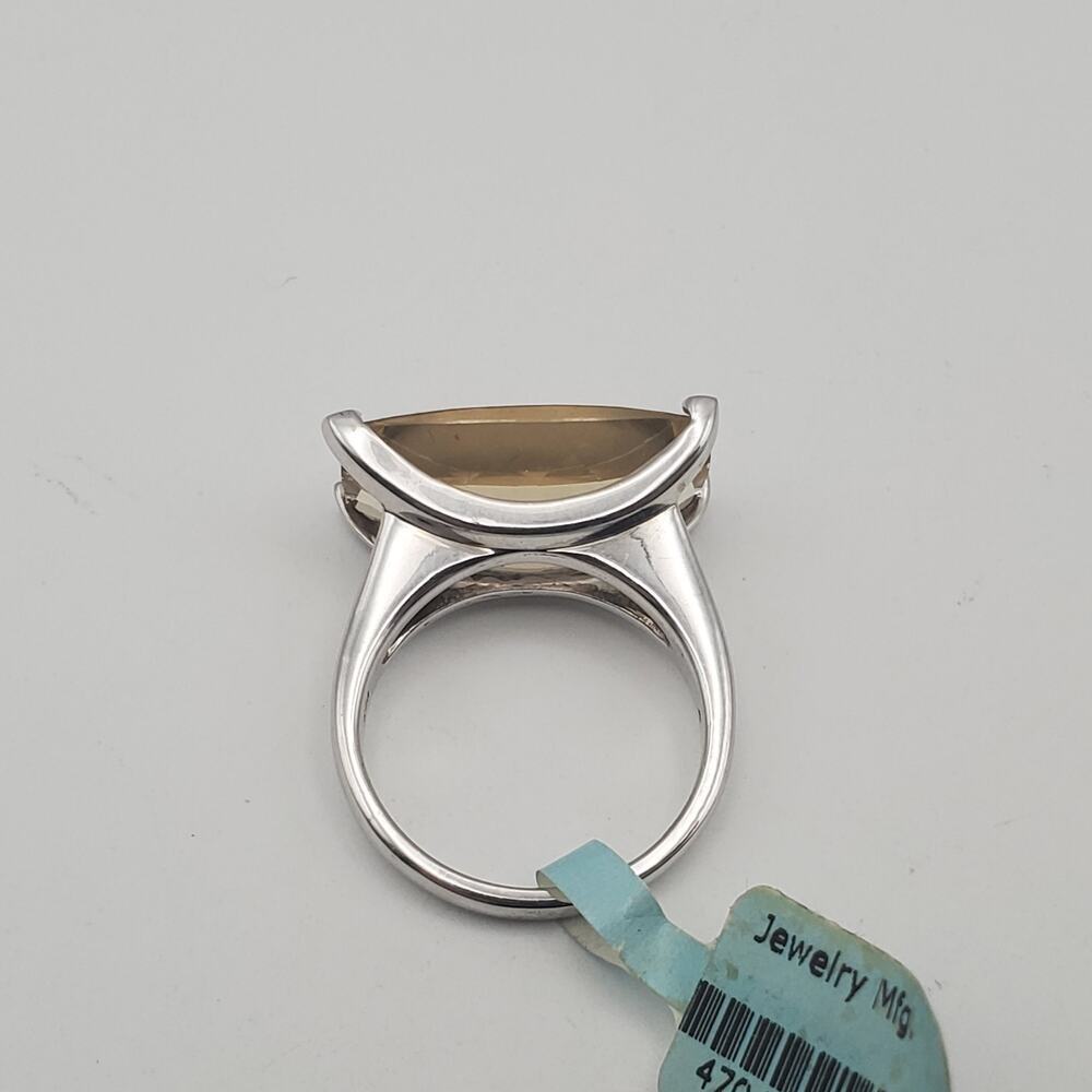 Heidi K Diva Collection Sterling Silver Smoky Quartz Band Ring Size 7 MSRP $499 - Picture 9 of 12
